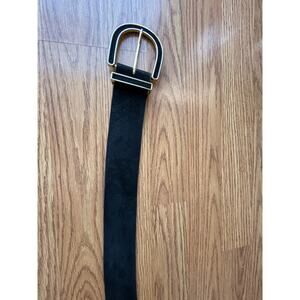 American Vintage Black Belt with Gold Buckle